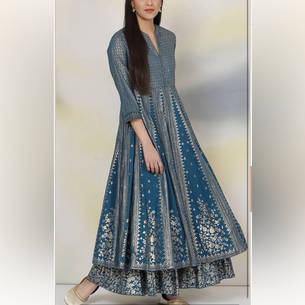 Indian / Pakistani Cotton Fusion Dress / Anarkali style